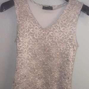 Brittany Black Cream Lace Trim Top